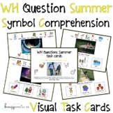 Summer WH Question task cards for Autism, Speech and Speci