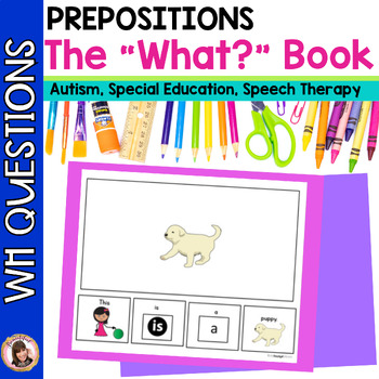 Preview of WH Questions The "What" Book for Autism, Speech Therapy, Special Education