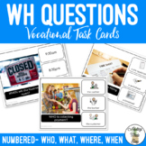 WH Questions Vocation Pictures Task Cards SS