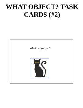 Preview of WH Questions WHAT  Object? Halloween Editions (6 Task Cards)