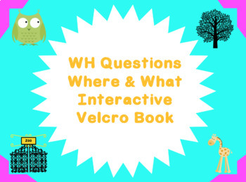 Preview of WH Questions: What and Where Questions Interactive Book