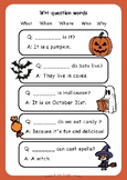 WH- Questions Worksheet For Grade 1-2 Students [Halloween theme]