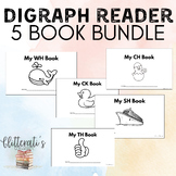 WH SH CH TH CK Digraph 5 Mini Trace and Read Book Bundle!