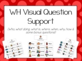 WH Visual Question Support for Reading Comprehension