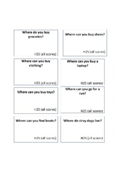 Preview of WH-Where Questions Community- Small Task Cards ABLLS-R H25 FREE