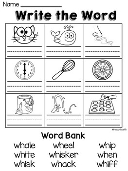 wh worksheets activities no prep by miss giraffe tpt