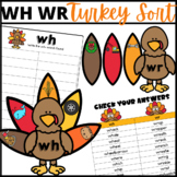 WH and WR Digraph Thanksgiving Turkey Sort