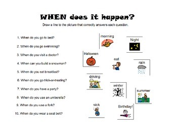 wh question worksheets by speachy keen teachers pay teachers