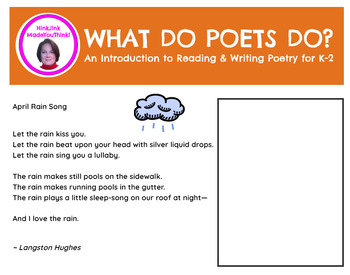 Preview of WHAT DO POETS DO? An Introduction to Reading and Writing Poetry with K-2
