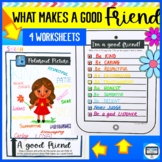 Good Friend Worksheet | Teachers Pay Teachers