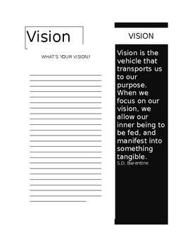 Preview of WHAT'S YOUR VISION