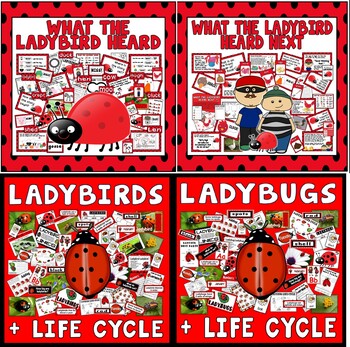 Preview of WHAT THE LADYBIRD HEARD STORY STORIES, LADYBIRDS, LADYBUGS LIFE CYCLE