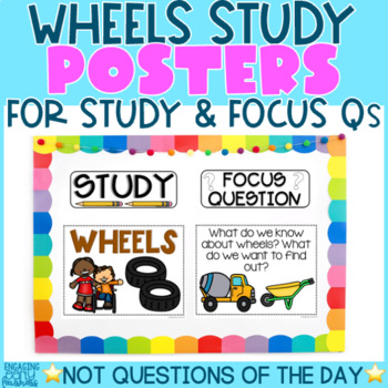 Preview of WHEELS STUDY POSTERS | Creative Curriculum | Focus Wall Headers | Bulletin Board