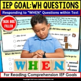 WHEN Questions for Reading Comprehension Passages | Task B