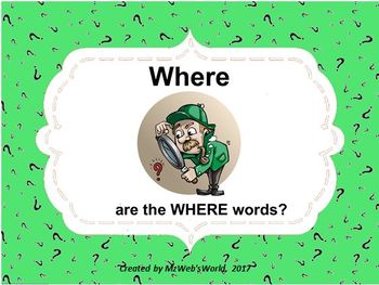Preview of WHERE Are The Where Words?