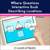 WHERE Questions Adaptive Books Special Education, WH Quest
