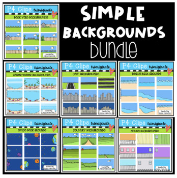 Preview of SIMPLE Backgrounds BUNDLE (P4 Clips Trioriginals) BACKGROUND CLIPART