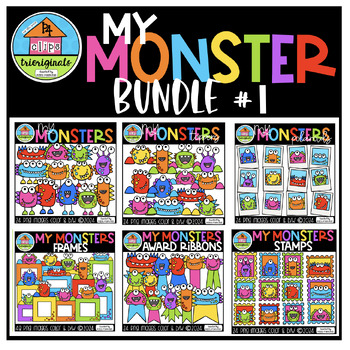 Preview of WHILE I DRAW MY MONSTER BUNDLE #1 (P4Clips Trioriginals) MONSTER CLIPART