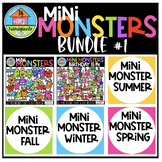 WHILE I DRAW Mini Monster Bundle #1 (P4Clips Trioriginals)