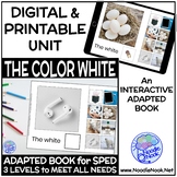 WHITE - Color Adapted Books for Special Education (Print +