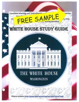 Preview of WHITE HOUSE Washington DC President Study Guide FREE