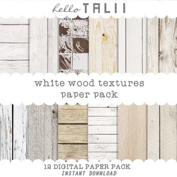 Preview of WHITE WOOD Textures Digital Paper