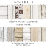 WHITE WOOD Textures Digital Paper
