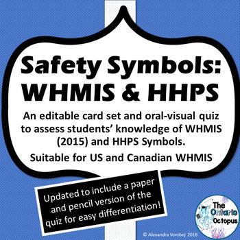 Preview of WHMIS (GHS) & HHPS - Cards & Quiz