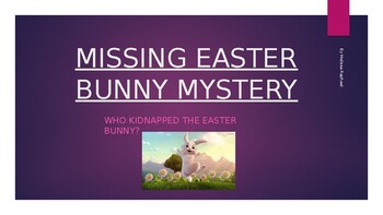 Preview of WHO DID IT? Missing Easter Bunny Mystery