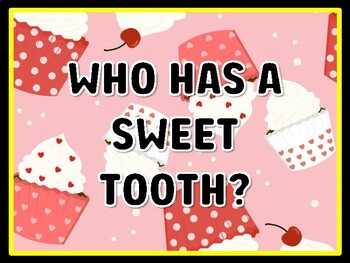 Preview of WHO HAS A SWEET TOOTH? Cupcake Door Décor, Cupcake Bulletin Board Décor Kit,