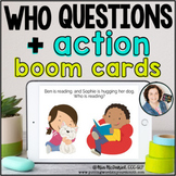 WHO Questions + Actions | Distance Learning BOOM CARDS™