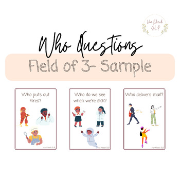 Preview of WHO Questions Field of 3- SAMPLE Packet