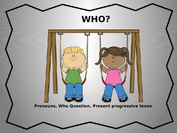 Preview of WHO Questions Pronoun Book