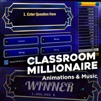 Preview of Who Wants to Be a Millionaire - 2020 Customizable PowerPoint Quiz Game