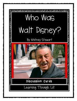 Preview of WHO WAS WALT DISNEY? Discussion Cards PRINTABLE & SHAREABLE