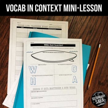 Preview of Vocab-in-Context Graphic Organizer: Dealing with Unknown Words