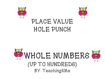 WHOLE NUMBER HOLE PUNCH by Teaching4Me