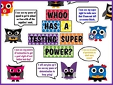 WHOO Has a Testing Super Power Test Prep Bulletin Board