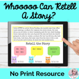 Story Retell No Print Speech Therapy | Distance Learning