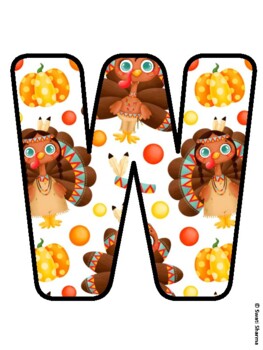 Preview of WHOOO'S THANKFUL? Thanksgiving Bulletin Board Letters, Fall, November