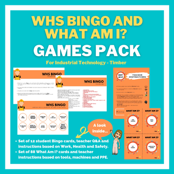 Preview of WHS Bingo and What Am I? Games Pack