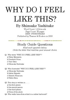 Preview of WHY DO I FEEL LIKE THIS? by Shinsuke Yoshitake; Multiple-Choice Quiz
