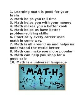 Preview of WHY LEARN MATH