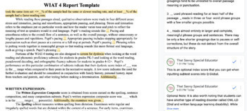 WIAT-4 Report Template w/ Cheat Sheet & Recommendations- Thorough ...