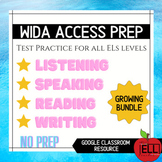 WIDA ACCESS 2.0 Elementary/Middle ESL/ELL/ELD Test Prep Bu