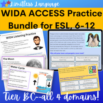 Preview of WIDA ACCESS Practice Bundle for ESL--Intermediate, Tier B/C