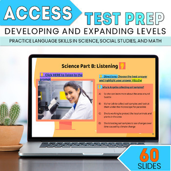 Preview of WIDA ACCESS Test Prep - Developing & Expanding - TELPAS - ESL ELL