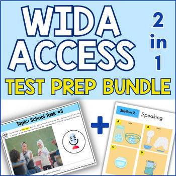 Preview of WIDA ACCESS Practice Test Prep | ESL Reading, Writing, Speaking and Listening