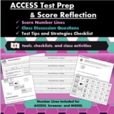 WIDA ACCESS Test Prep - Student Score Graphing, Self-Reflection, & Goal Setting