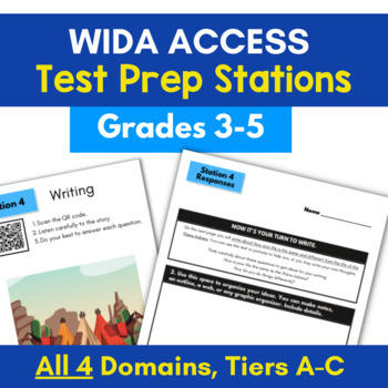 Preview of WIDA ACCESS Test Prep for ELL speaking, listening, reading, & writing
